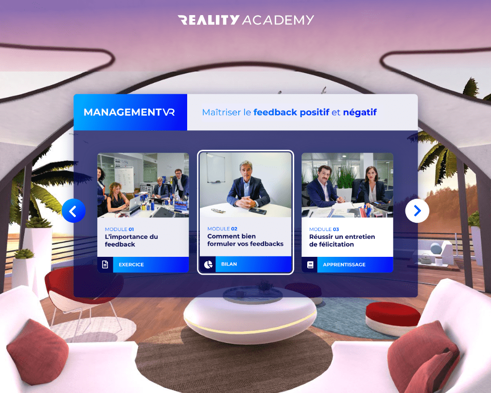 Hub Reality Academy Formation en Réalité Virtuelle